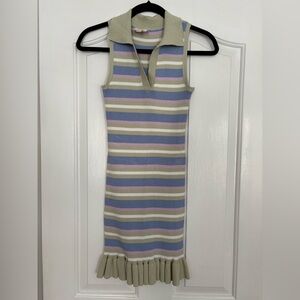Preppy Striped Knit Dress
